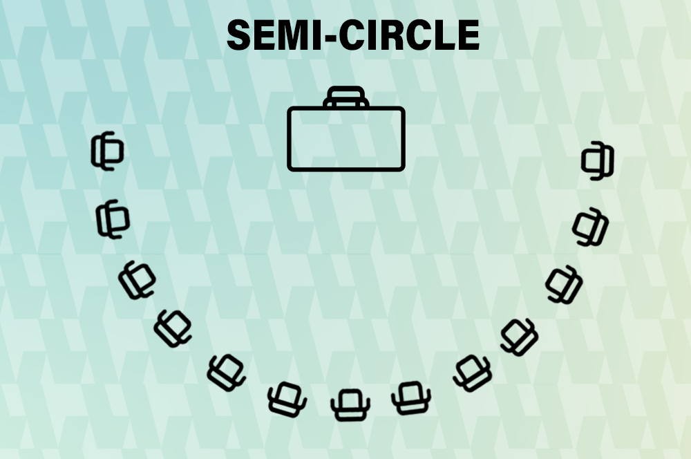 arch-shape semicircle event setup