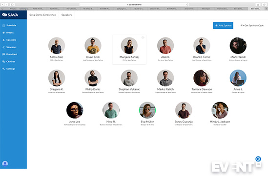 Sava Events speaker list