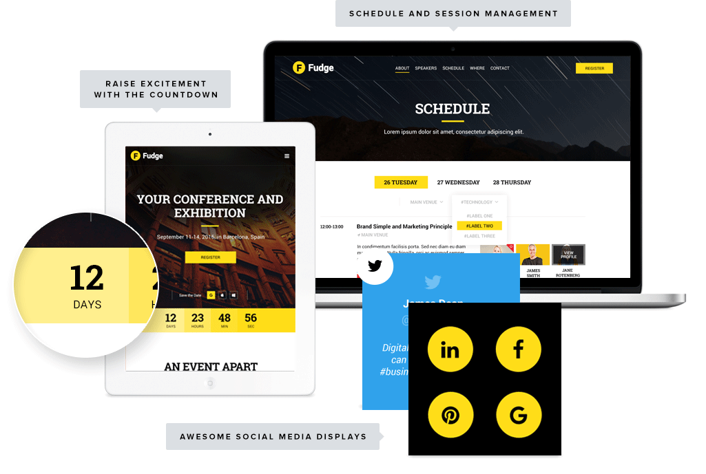 Fudge event wordpress theme