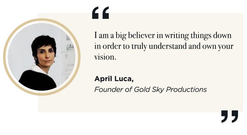 April Luca emphasizes on the importance of noting things down