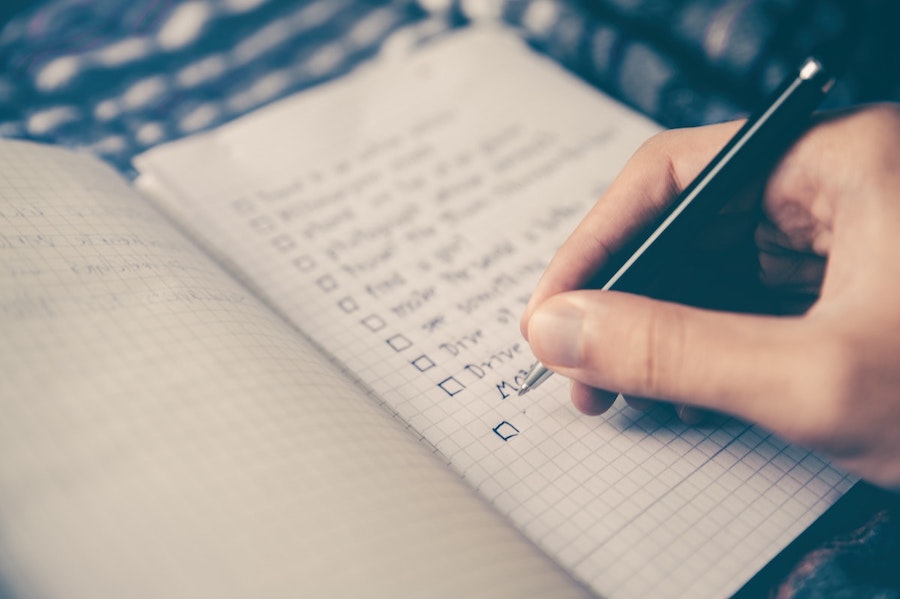 Making notes to lead a debriefing session