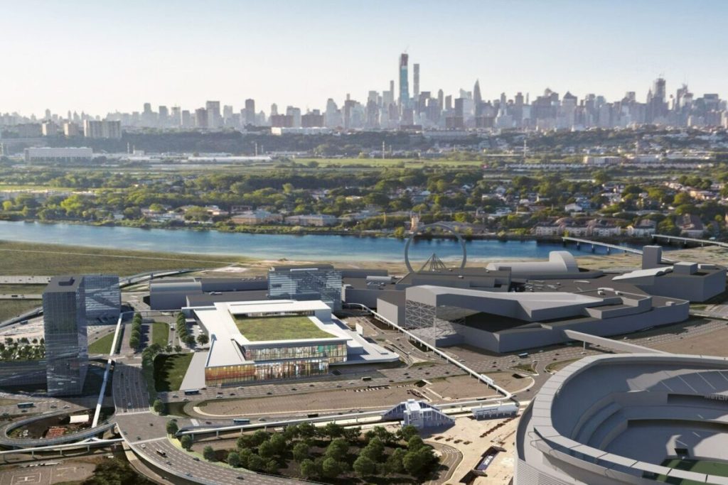 Meadowlands with NYC skyline in distance