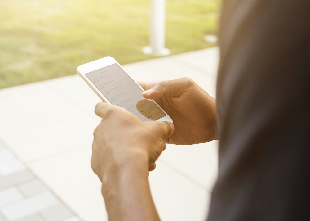 guy and phone