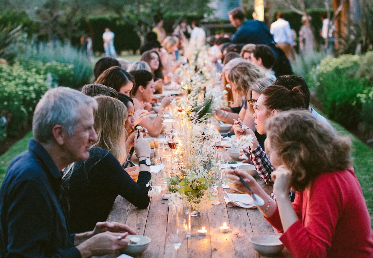 People at dinner party
